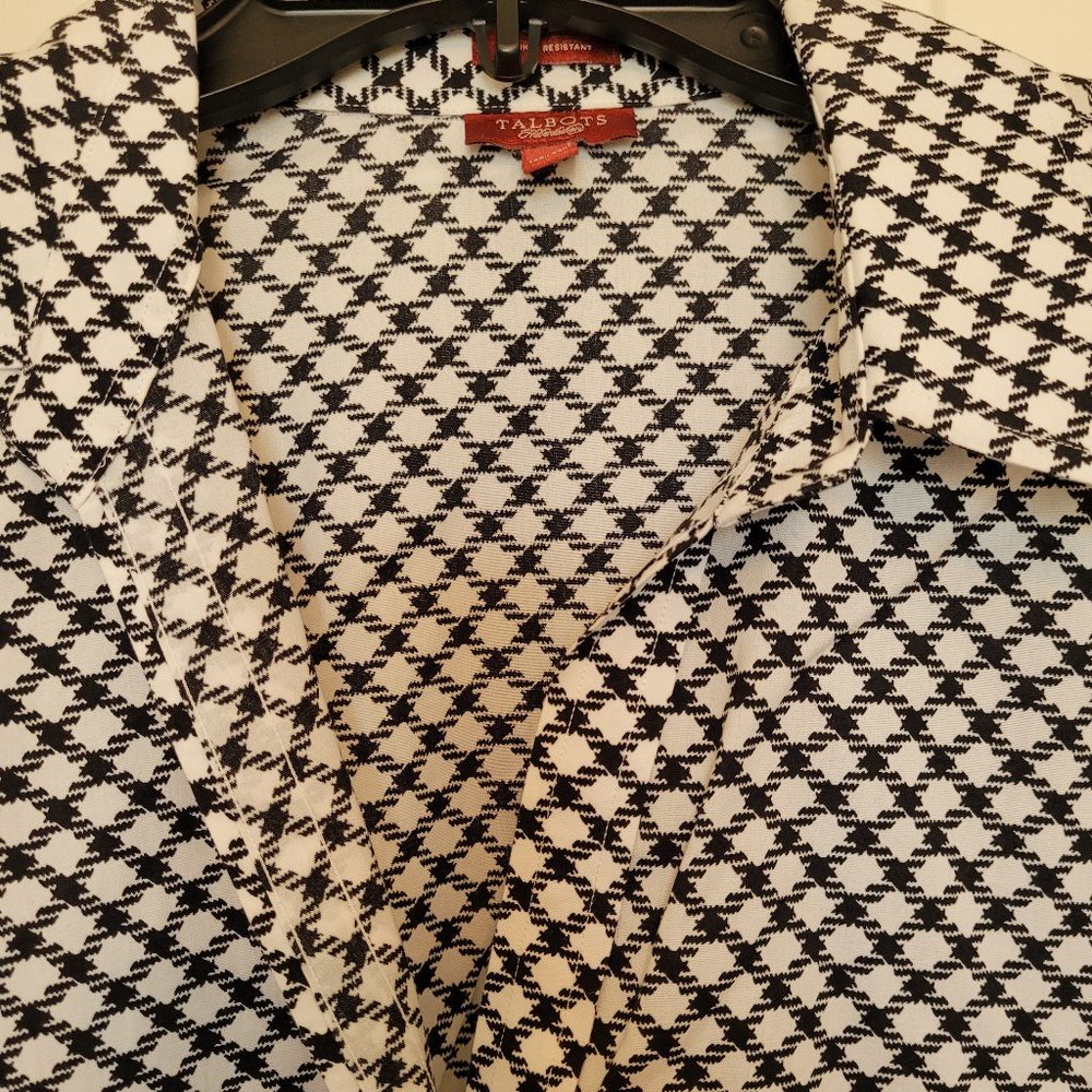Talbots B&W Blouse